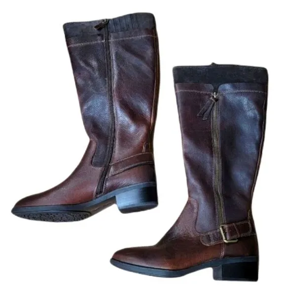 NEW! COMFORTIVA COROZAL BRIDLE BROWN LEATHER BOOTS