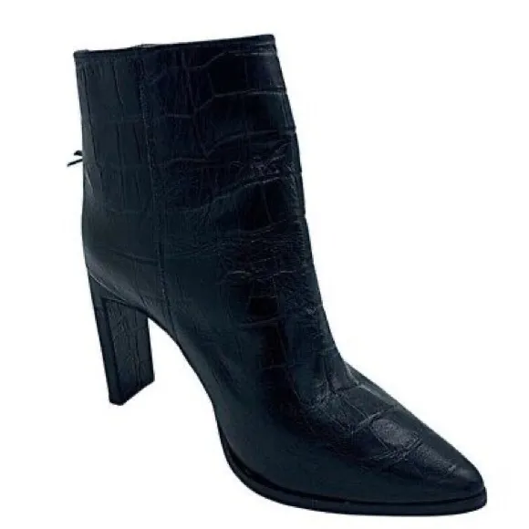 NEW KAANAS cologne croc boot in black 6
