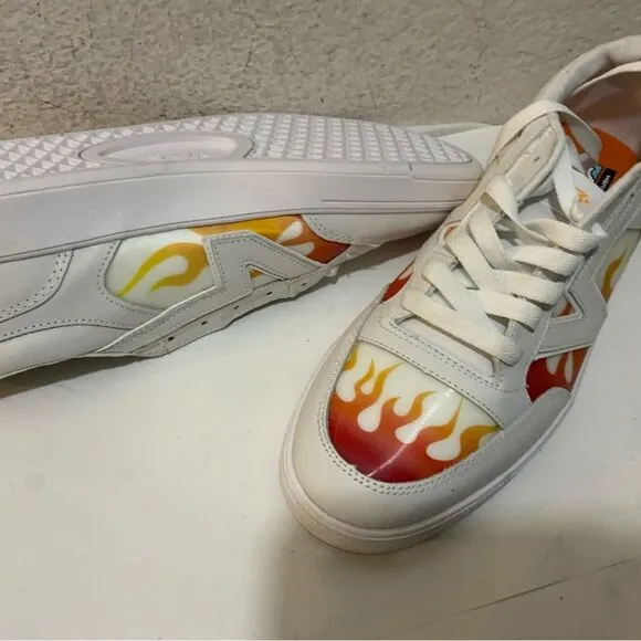 New VANS Lowland Cc True White Flame Sneakers Skate Shoes  mens 13