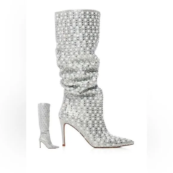 NIB Azalea Wang Lynlee Silver Boot