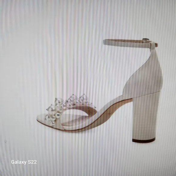 NIB Kate Spade Rosa Pearl Leather Heels. Size 9