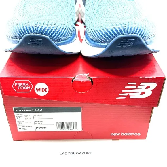 NIB New Balance Mens Fresh Foam X 840v1 Running Shoes - Blue Size 10W EURO 44