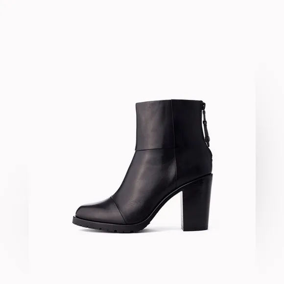 NIB | Rag &amp; Bone | Newbury 2.0 Boot in Black Leather | Sz 37 / US 7