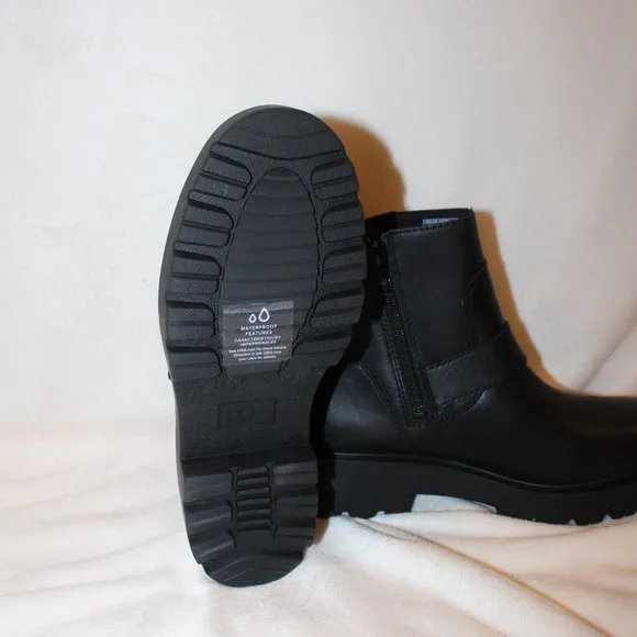 NIB UGG‎ SAOIRSE WATERPROOF LEATHER MOTO ANKLE BOOTS 8.5 BLACK