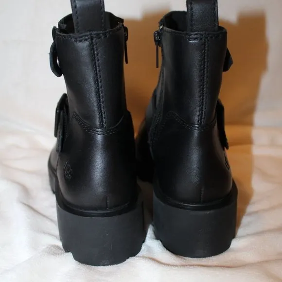NIB UGG‎ SAOIRSE WATERPROOF LEATHER MOTO ANKLE BOOTS 8.5 BLACK