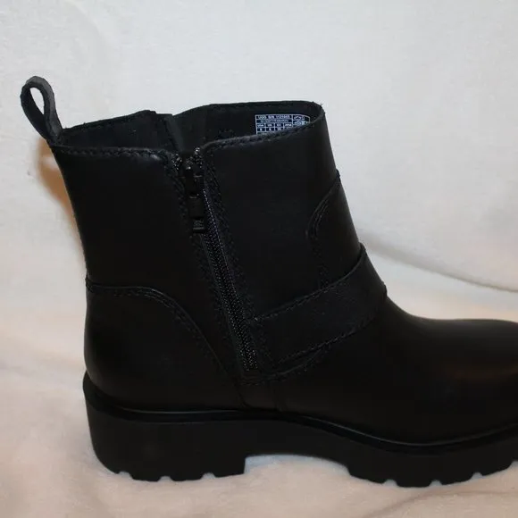 NIB UGG‎ SAOIRSE WATERPROOF LEATHER MOTO ANKLE BOOTS 8.5 BLACK