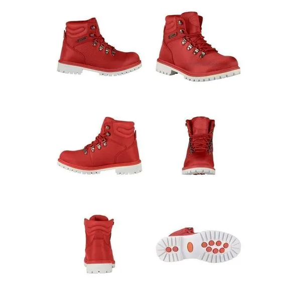 NIB~Lugz Grotto II Mars Red &amp; White Fashion Boots Sz 9.5M