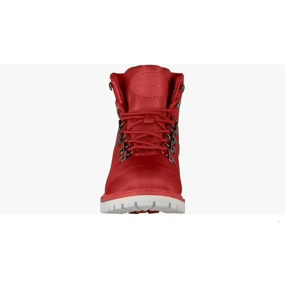 NIB~Women's LUGZ GROTTO II Mars Red &amp; White Hiking/Fashion Ankle Boots Sz 9.5M