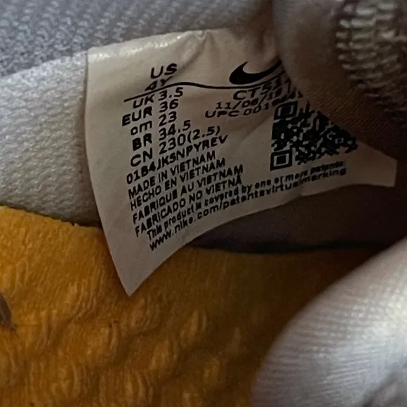 Nike Air force 1 React smoke Grey Gold White Skate Shoes (AF1/Unisex)