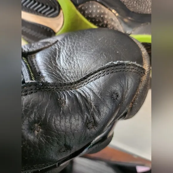 Nike Air Jordan Black and Green Athletic Shoes