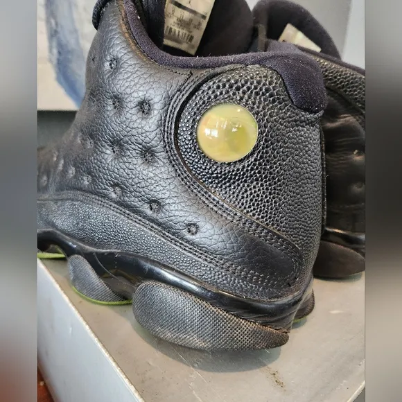 Nike Air Jordan Black and Green Athletic Shoes