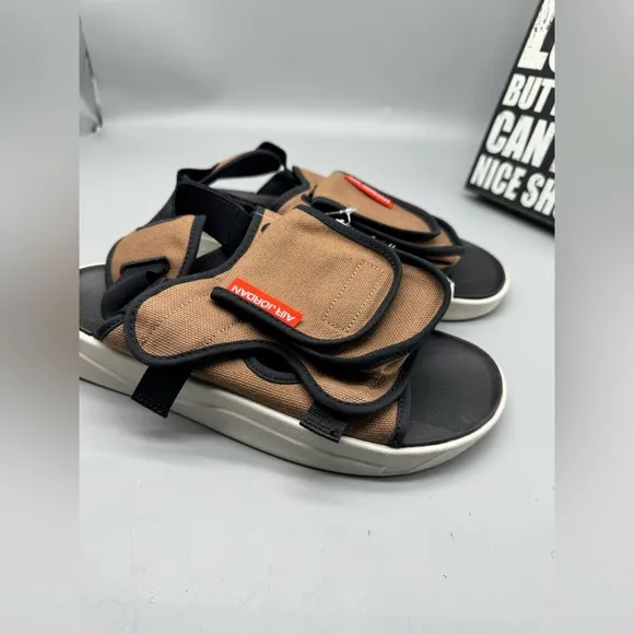 Nike Air Jordan LS Mens Archeo Brown Slide Sandals CZ0791-201 Multi Size 11 NEW