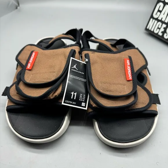 Nike Air Jordan LS Mens Archeo Brown Slide Sandals CZ0791-201 Multi Size 11 NEW