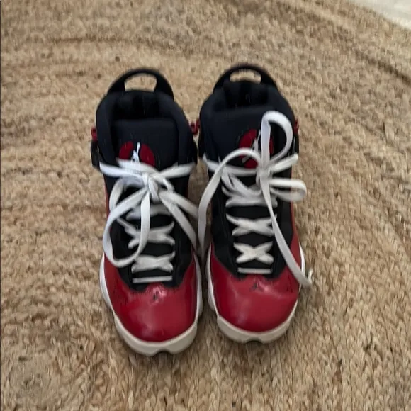 Nike Air Jordan Youth 7 Red and Black Athletic Shoes