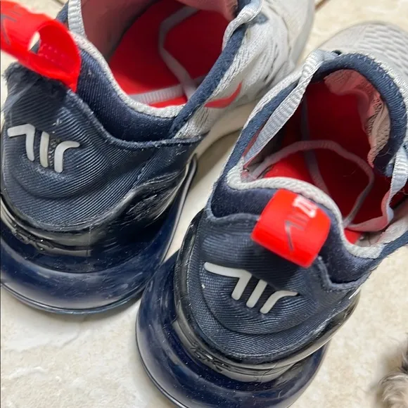 Nike Air Max 270 Boys Gray and Red Shoes