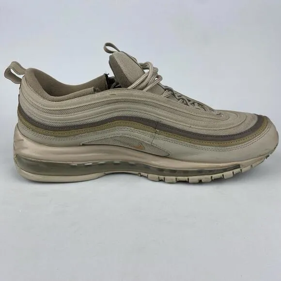 Nike Air Max 97 Mens 11.5 Shoes Beige Cream Khaki Athletic Sneakers GUC FASTSHIP