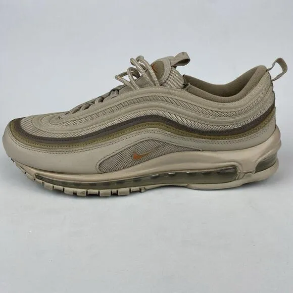 Nike Air Max 97 Mens 11.5 Shoes Beige Cream Khaki Athletic Sneakers GUC FASTSHIP