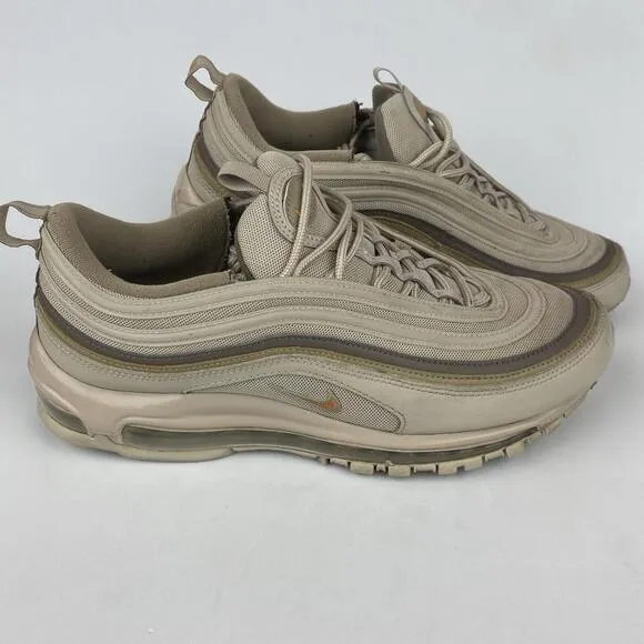 Nike Air Max 97 Mens 11.5 Shoes Beige Cream Khaki Athletic Sneakers GUC FASTSHIP