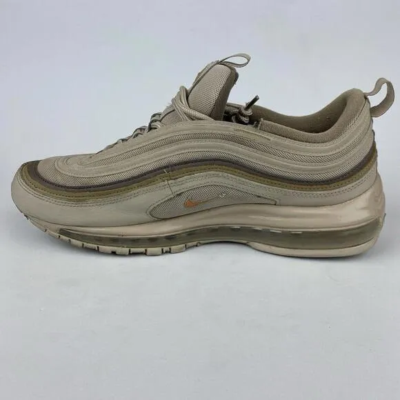 Nike Air Max 97 Mens 11.5 Shoes Beige Cream Khaki Athletic Sneakers GUC FASTSHIP