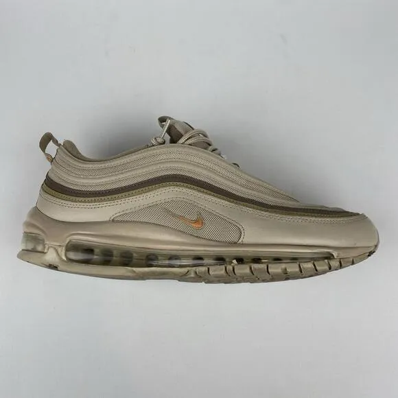 Nike Air Max 97 Mens 11.5 Shoes Beige Cream Khaki Athletic Sneakers GUC FASTSHIP