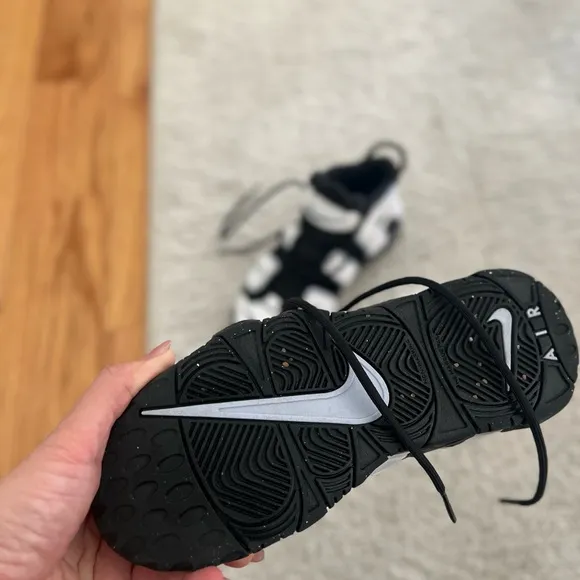 Nike Air More Uptempo Kids' Shoes - Black and White used in great condition