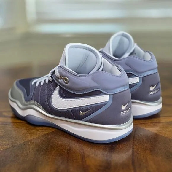 Nike Air Zoom GT Hustle 2 Light Carbon Grey Blue Silver Basketball Shoes 9.5 New