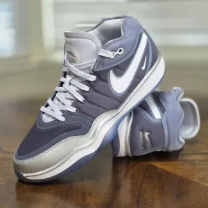 Nike Air Zoom GT Hustle 2 Light Carbon Grey Blue Silver Basketball Shoes 9.5 New