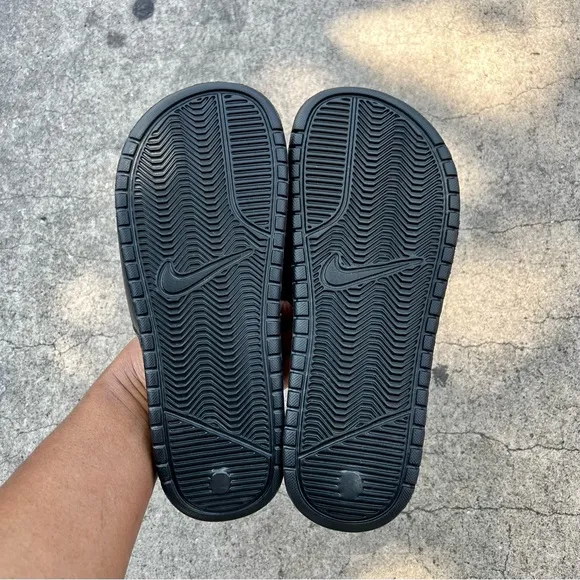 NIKE BENASSI SLIDES JDI JUST DOIT BLACK WHITE