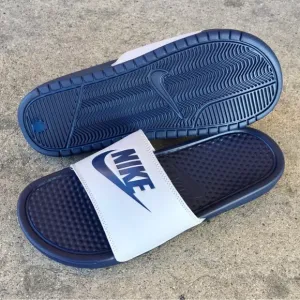 NIKE BENASSI SLIDES JUST DO IT JDI NAVY WOLF GREY MIDNIGHT BLUE BLUES GREYS