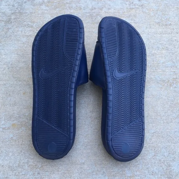 NIKE BENASSI SLIDES JUST DO IT JDI NAVY WOLF GREY MIDNIGHT BLUE BLUES GREYS