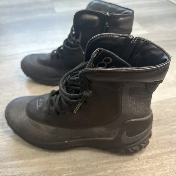 Nike black gray Kynsi Jacquard Zoom waterproof boots 8.5 M 806978 001