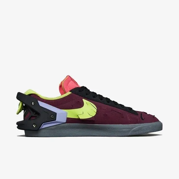 Nike Blazer Low x Acronym ACRNM Night Maroon Size 9 Skate Shoes dunk sb travis