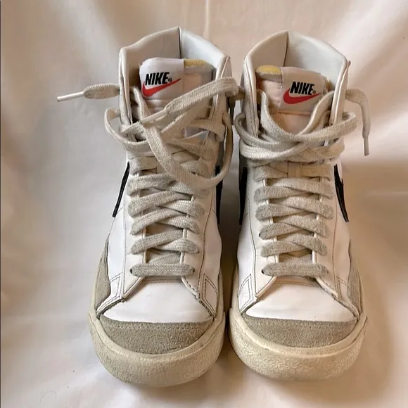 Nike Blazer Mid 77 Sneakers in White and Black