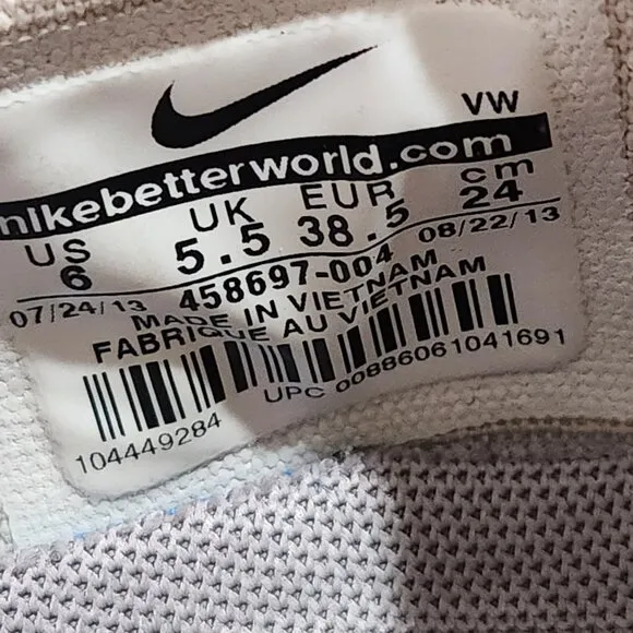 NIKE Braata SB Men's 6 Gray Canvas Low Top Skate Sneakers Shoes 458697-004