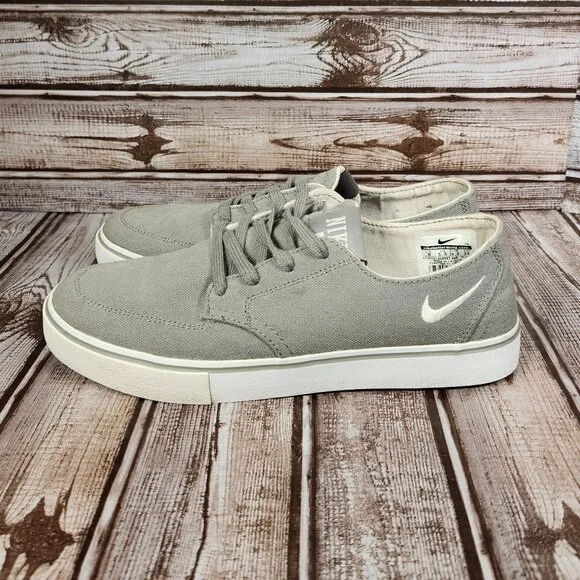NIKE Braata SB Men's 6 Gray Canvas Low Top Skate Sneakers Shoes 458697-004