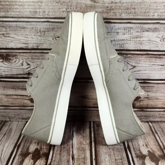 NIKE Braata SB Men's 6 Gray Canvas Low Top Skate Sneakers Shoes 458697-004