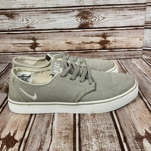 NIKE Braata SB Men's 6 Gray Canvas Low Top Skate Sneakers Shoes 458697-004