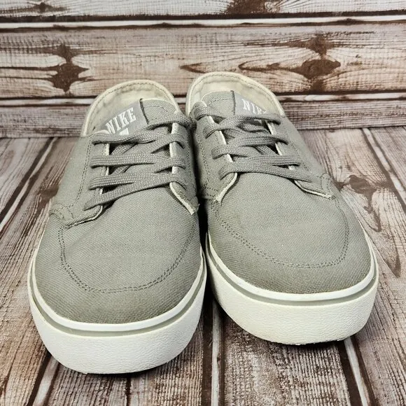 NIKE Braata SB Men's 6 Gray Canvas Low Top Skate Sneakers Shoes 458697-004