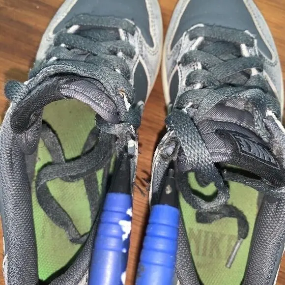 Nike Dunk Low SE (PS) Iron Gray Phantom Ghost Green Size 1Y Halloween DQ6216-001