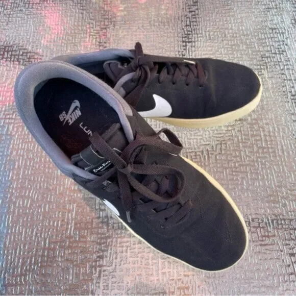 Nike Eric Koston SE Black/White/Grey Lunarlon Skate Shoes EUR 42 / US 10