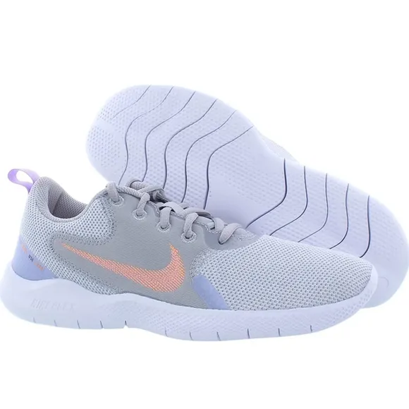 Nike Flex Experience Run 10 &quot;Lt Grey/Pink/Orange Running ShoeSize 6.5 Wo…