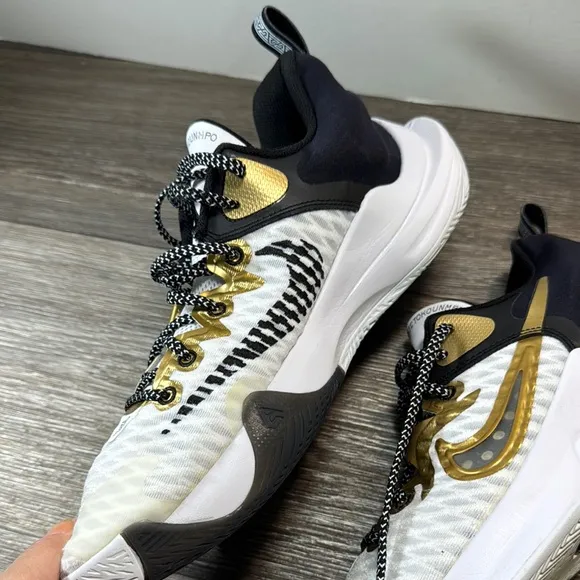Nike Giannis Immortality Championship White Gold Basketball Shoes 11 CZ4099-100