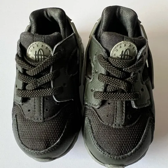 Nike Huarache Run Low Sequoia - Black/Gray Toddler Size 6