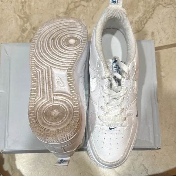 Nike Kids Air Force 1 GS White Shoes