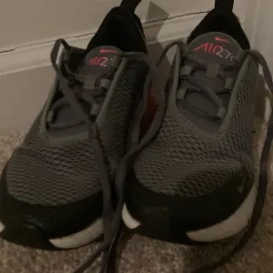 Nike Kids Air Max Gray and Pink Shoes