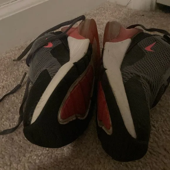 Nike Kids Air Max Gray and Pink Shoes