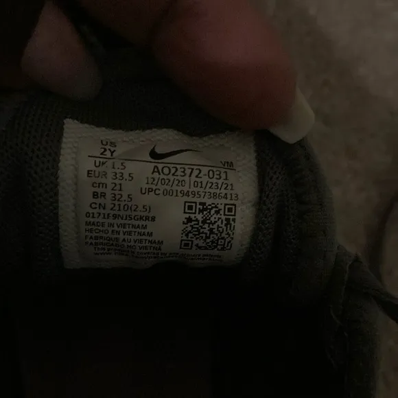 Nike Kids Air Max Gray and Pink Shoes