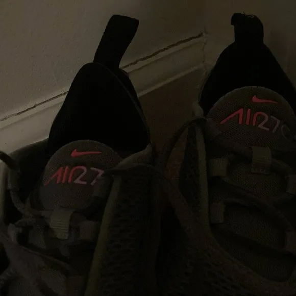 Nike Kids Air Max Gray and Pink Shoes