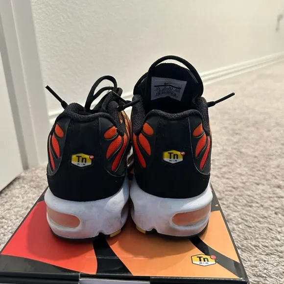 Nike Kids Air Max Plus TN Orange and Black Shoes