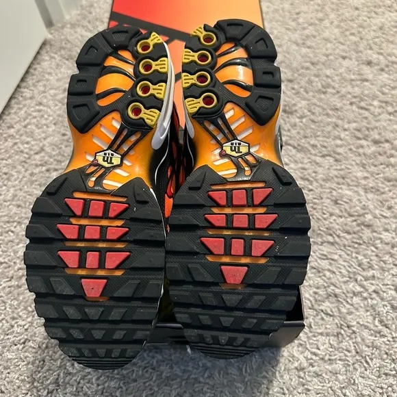 Nike Kids Air Max Plus TN Orange and Black Shoes